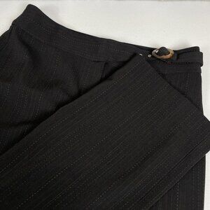 Notizie Pants Women's Size 6 Black Polyester Wool‎ Office Career Straight Leg